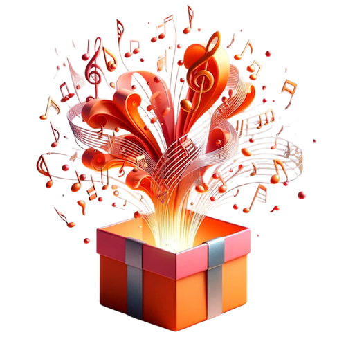 Gift box with an explosion effect representing surprise or celebration